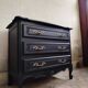 Commode vintage relookée noir