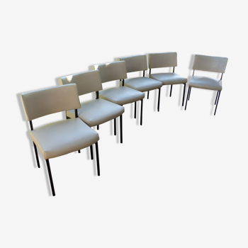 Set of 6 Chairs Scandinavian style 60s