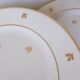 Set of 4 vintage flat plates in Badonviller porcelain