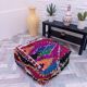 Handmade Berber pouf in wool 60 X 60 X 20 CM
