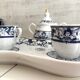 You & Me Coffee Set Fine Italian Porcelain "Belle Époque" Duo Blue