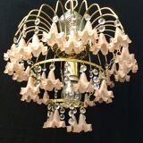 Pink stamps chandelier, 1970s