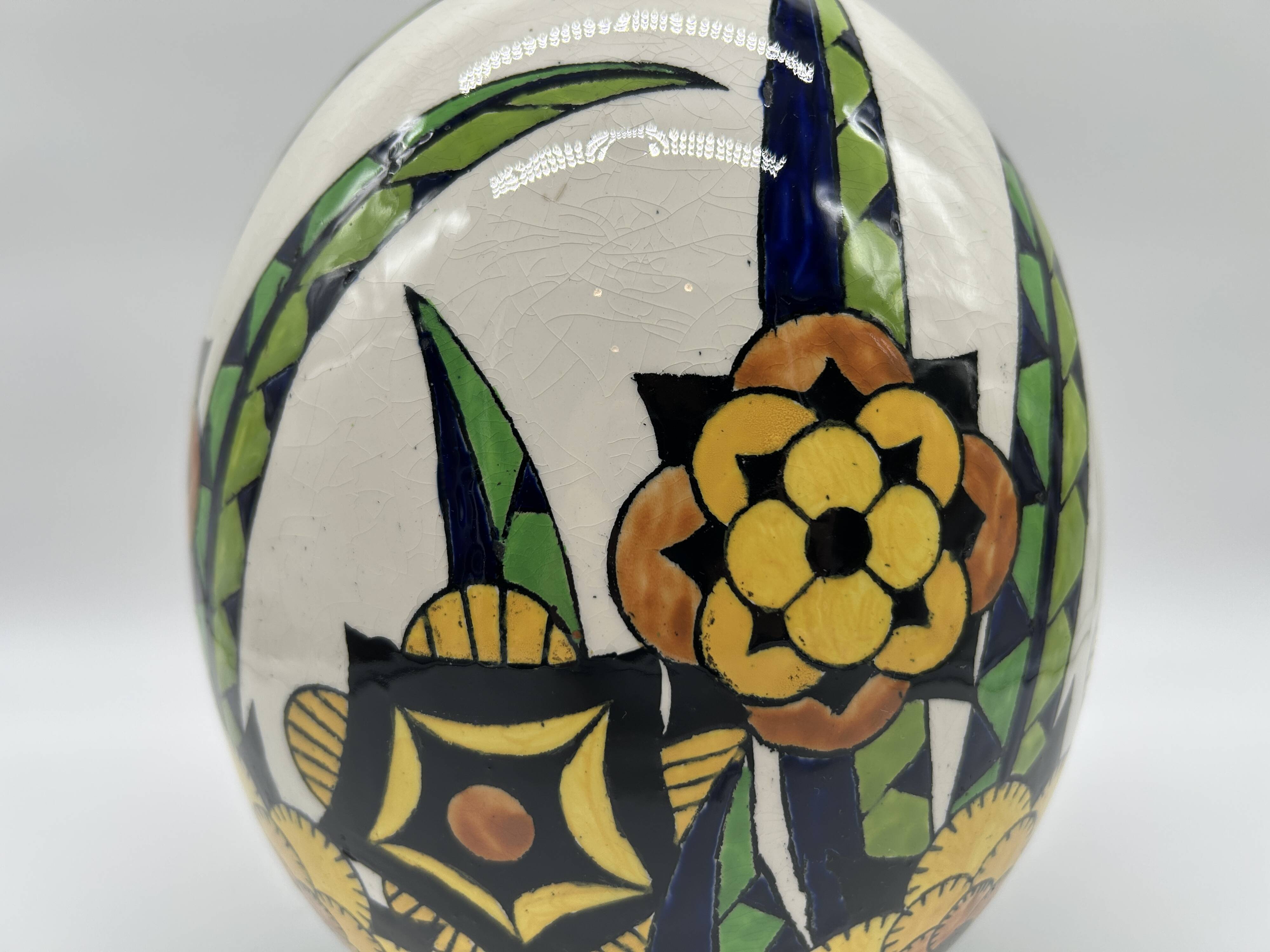 Superb art deco vase - boch freres keramis d1316