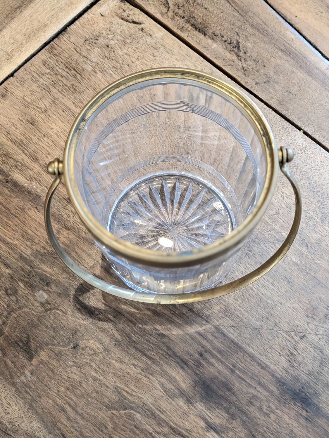 Art deco ice bucket in Baccarat crystal