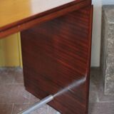 Vintage desk, wooden Art Deco desk from the 1930s, desk with drawers.