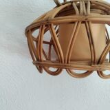 60s rattan pendant light