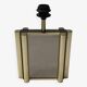 Lampe de table miroir en laiton années 1970 Vintage Hollywood Regency