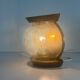 Pair of bronze and glass wall lights from the mid-century, 1960, Italy.