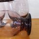 4 verres à eau sur pied rose violet vintage art déco
