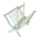 Folding magazine rack in vintage white wood