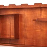Italian Handmade Walnut wall cabinet from the 1960s.