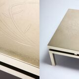 Table basse en laiton signée Willy Daro 1970