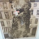 Original lithograph signed by Jean-Pierre Cassigneul: passer-by with a toque