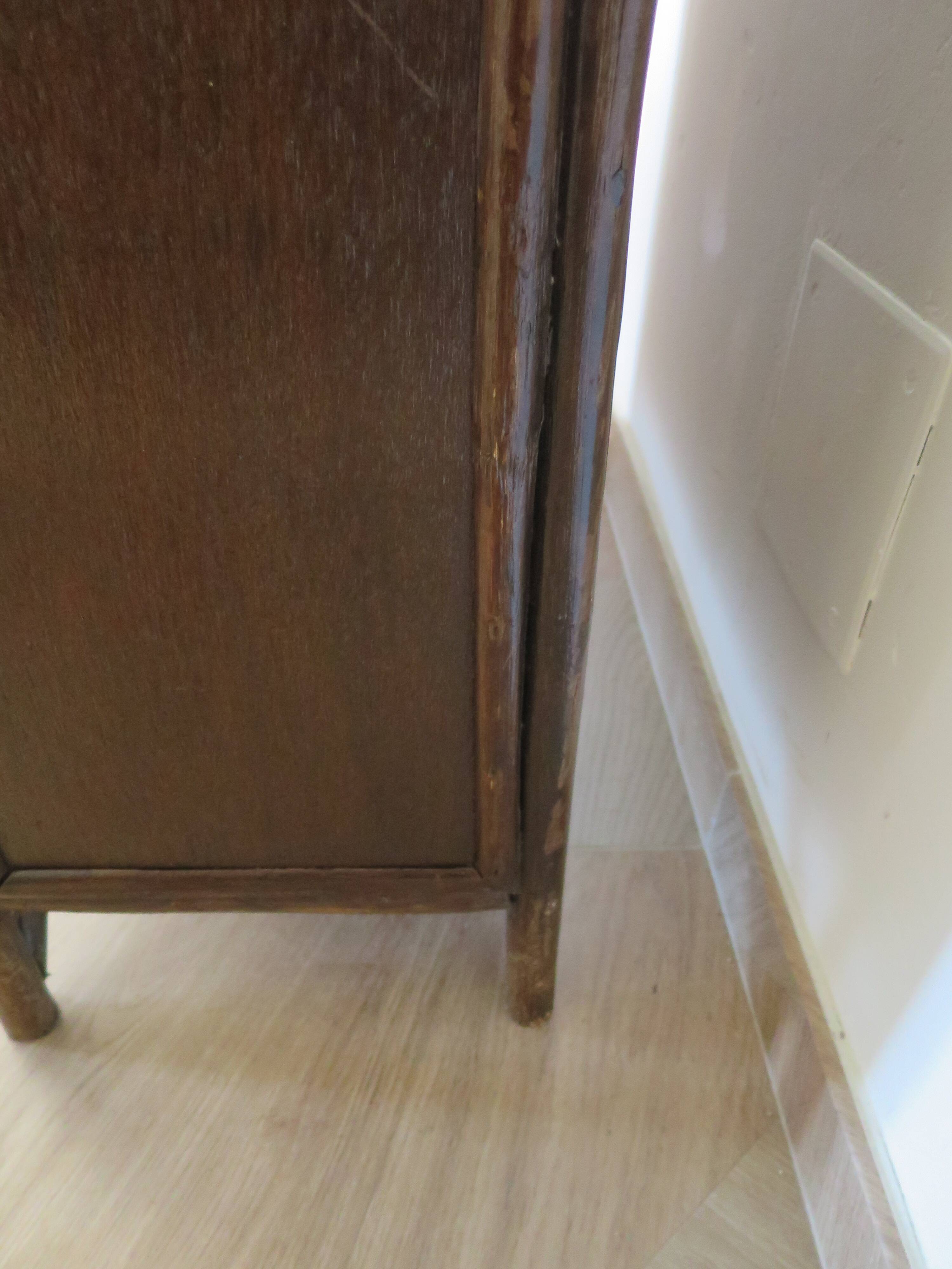 Retro-vintage-Low sideboard-library - cane-wood-rattan-1960s