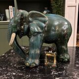 Large flamed ceramic elephant 1960