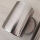 4 Grandes Tasses en inox et son support métallique