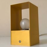 Vintage yellow metal modernist lamp or applique 60