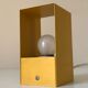 Vintage yellow metal modernist lamp or applique 60