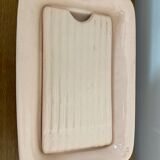 Plat ancien a asperges boch & fils la louvière céramique rose belgique