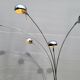 Vintage ARC floor lamp with 5 adjustable chrome arms on marble base