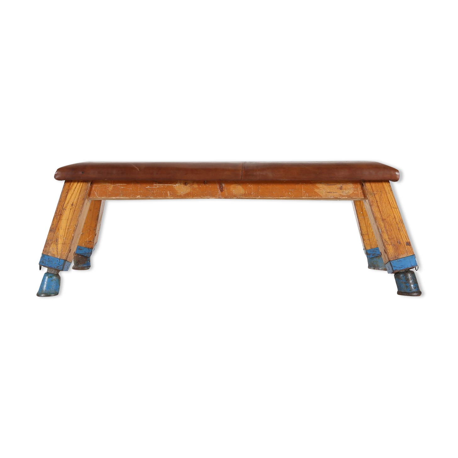 Industrial leather bench