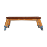 Industrial leather bench