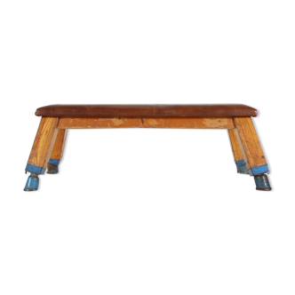 Industrial leather bench