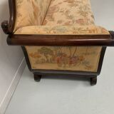 Empire style bench in mahogany and veneer, 19th century