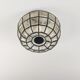 Mid-century minimalist flush mount ceiling light in glass and iron from Limburg, Germany, 1960s