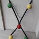 Metal and wood coat rack