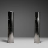 Monumental large stainless steel floor lamps by Targetti – Italy, 1970s