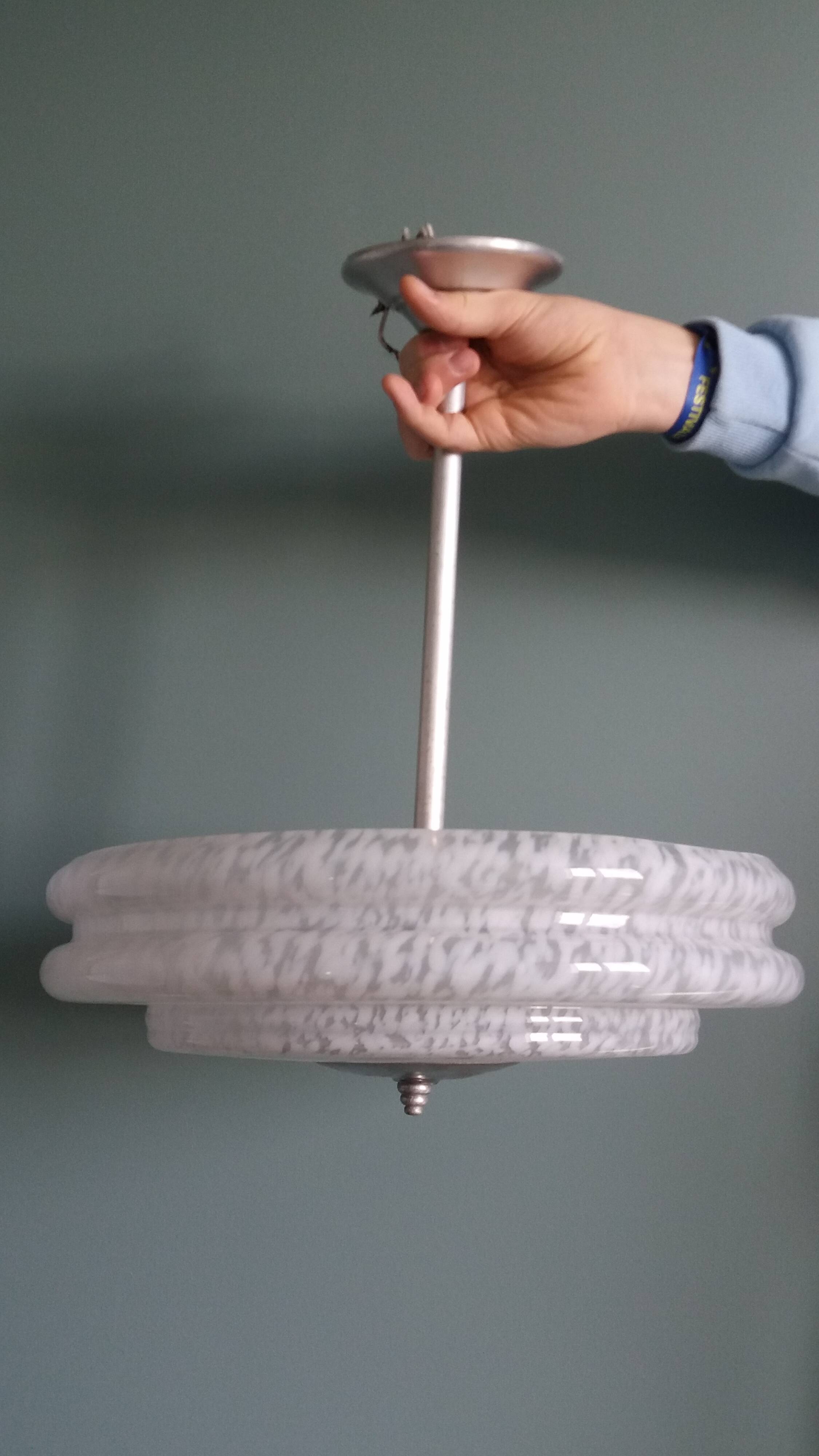 Art Deco glass globe pendant from Clichy