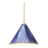 Enameled sheet metal cone pendant light