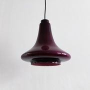 Purple glass pendant lamp by Hans Agne Jakobsson for Svera, Sweden 1960's