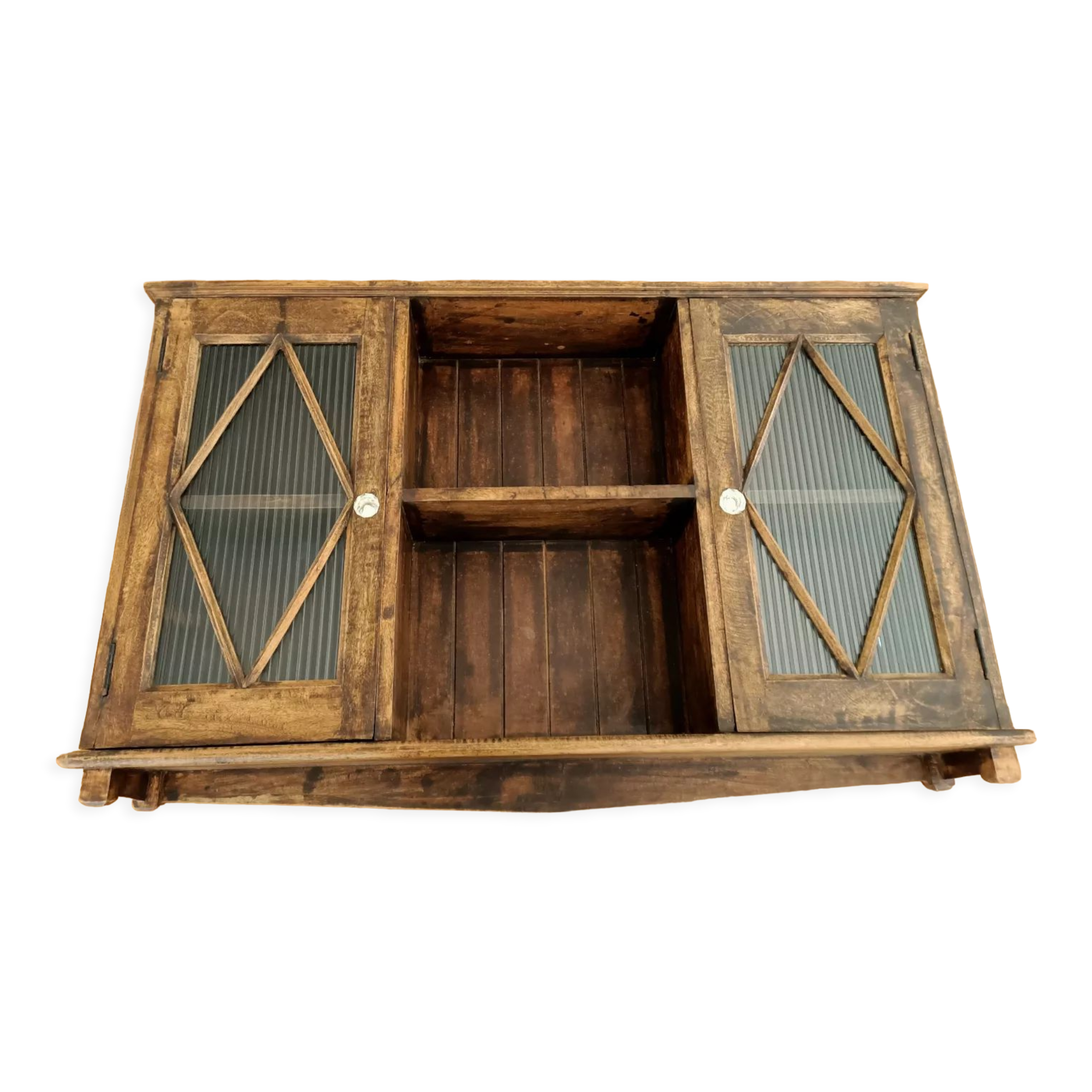 Patinated wall cabinet 2 doors