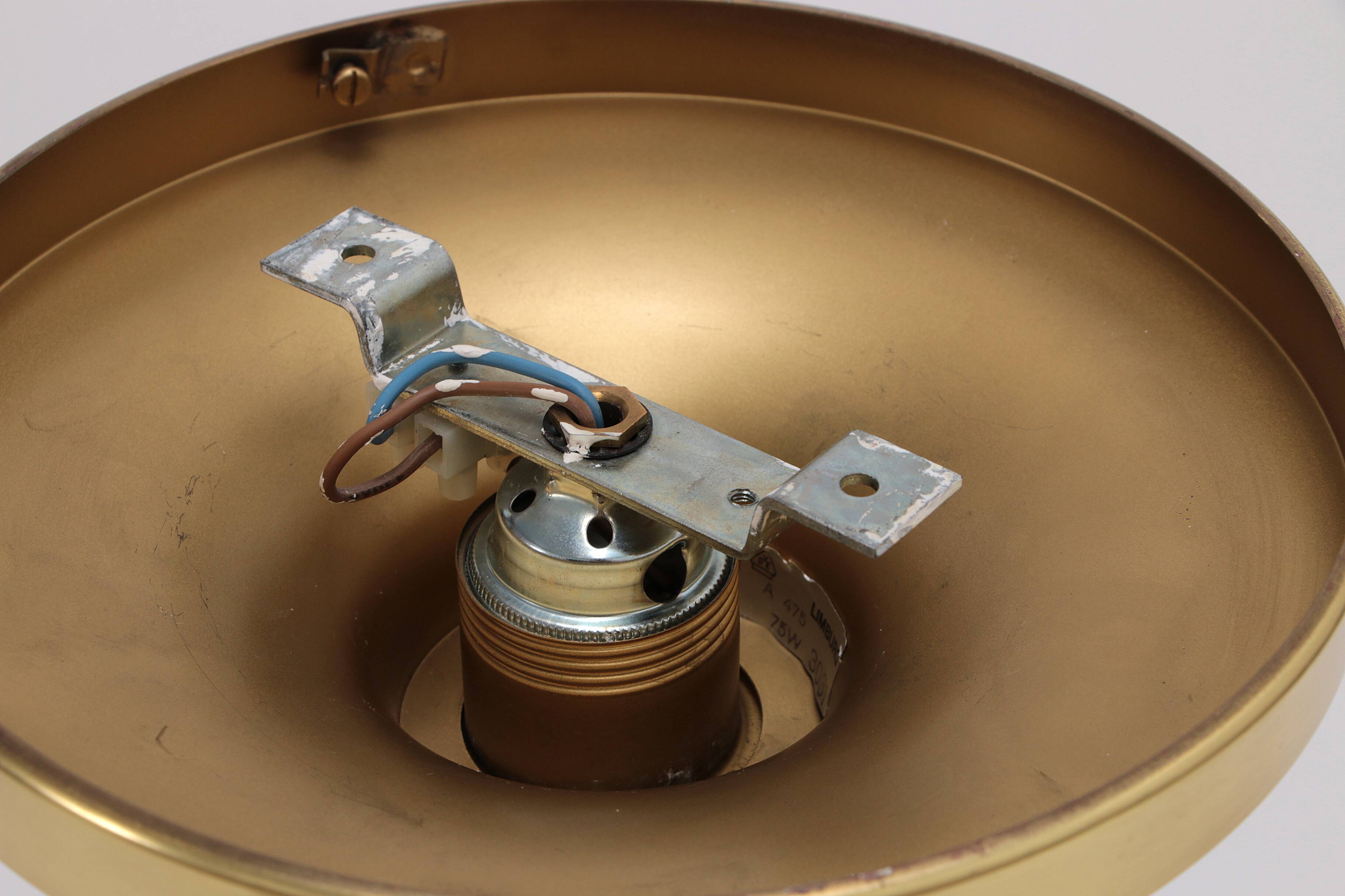 Small round ceiling lamp made of Murano glass Glashutte Limburg, Germany, 1970s