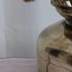 Golden brass vase