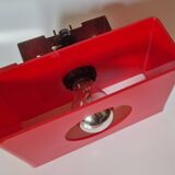 Vintage red disco wall light 1970 Jocelyne Trocmé