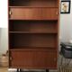 Teak veneer cabinet/bookcase