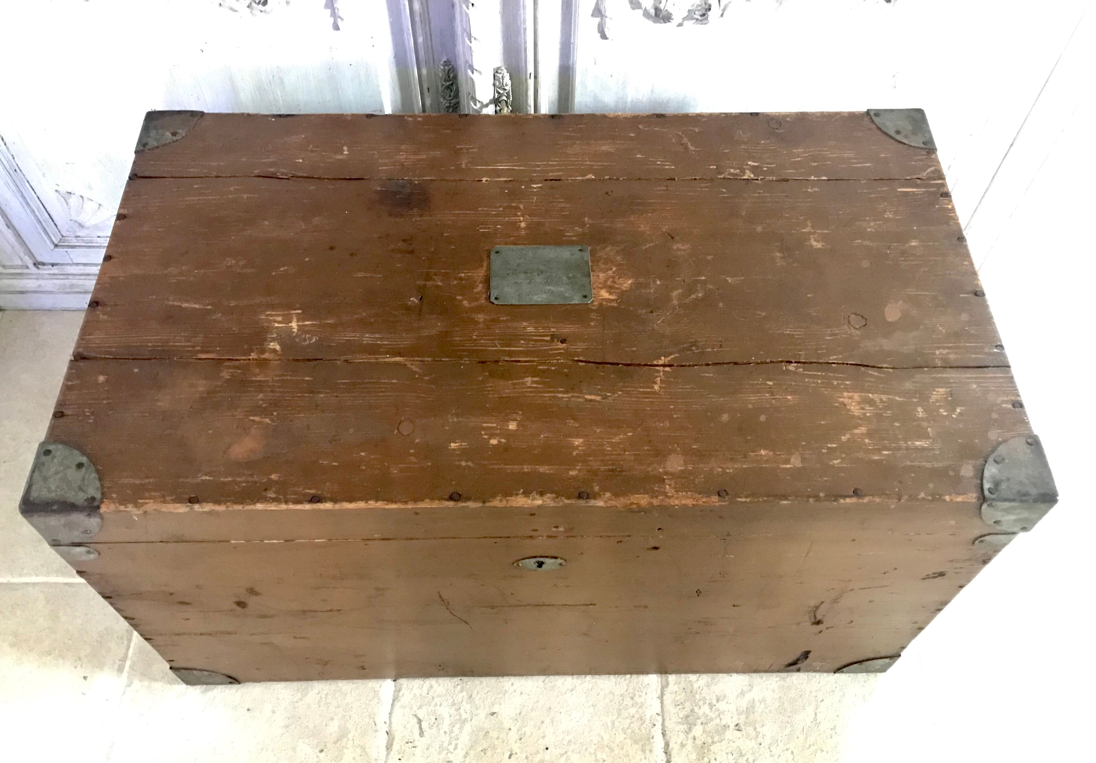 Ancient travel trunk