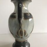 Amphora vase in sandstone signed Guérin