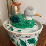 Hand-painted ceramic duck slip 1970