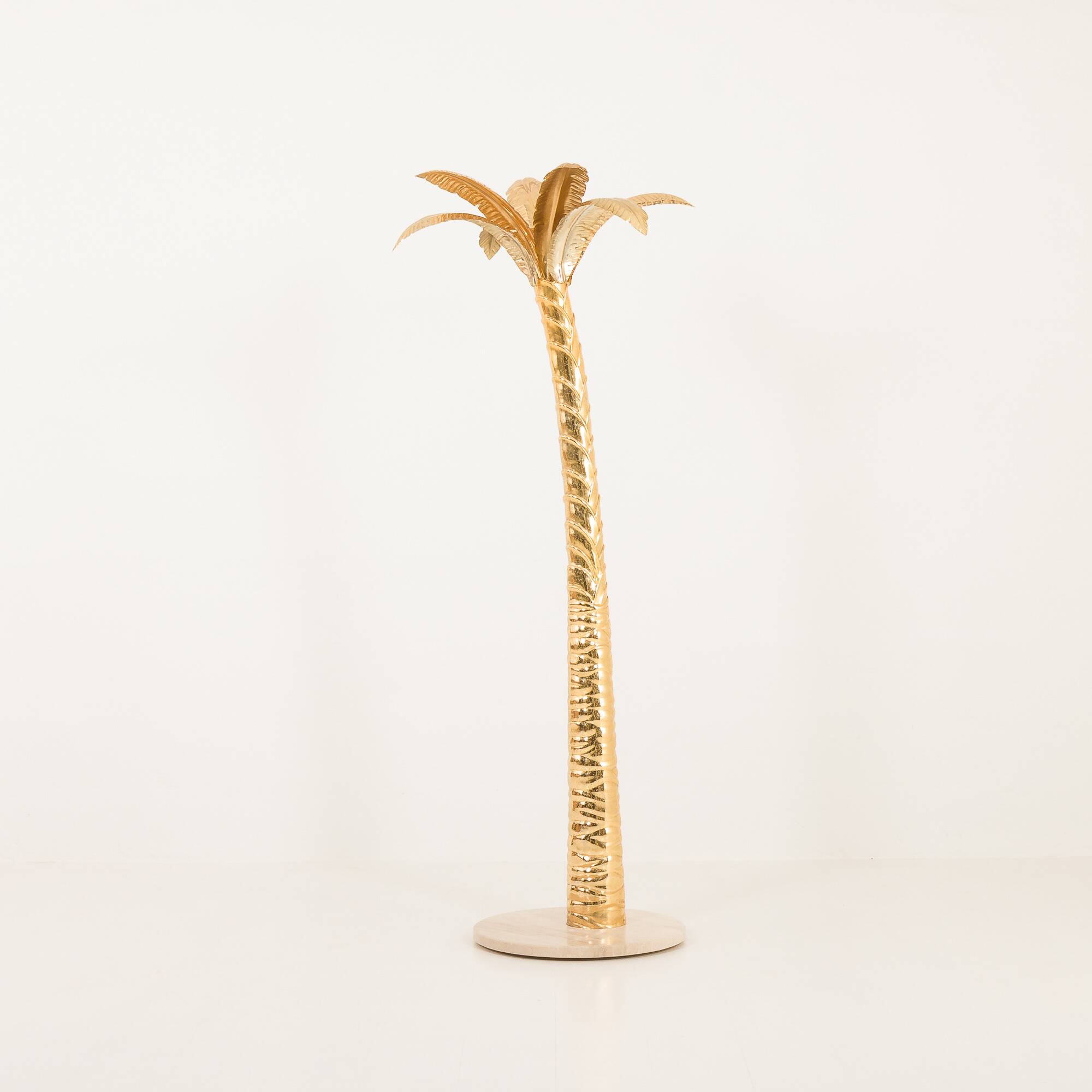 Mid century modern decorative solid brass palm