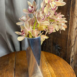 Twisted aluminium vase