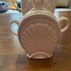 1930s art deco coffee service in pale pink earthenware with shell decoration