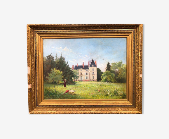 Huile sur toile impressioniste V. Vignon 1895