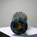 Missoni Murano "Peacock Feather" multi-colored vase from the 70s-80s