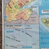 Old MDI map of the French overseas departments and territories - DOM-TOM