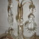 Pair of Girandoles, bronze table lamps & crystal early twentieth