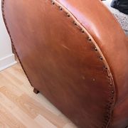 Tawny vintage leather club chair